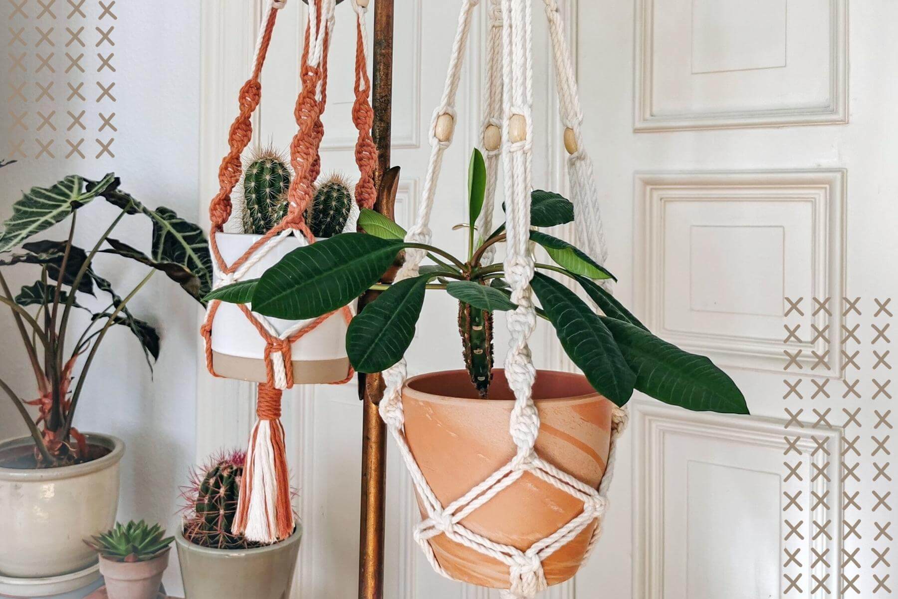 Makramee Blumenampel basteln  lieblingsgarn.de