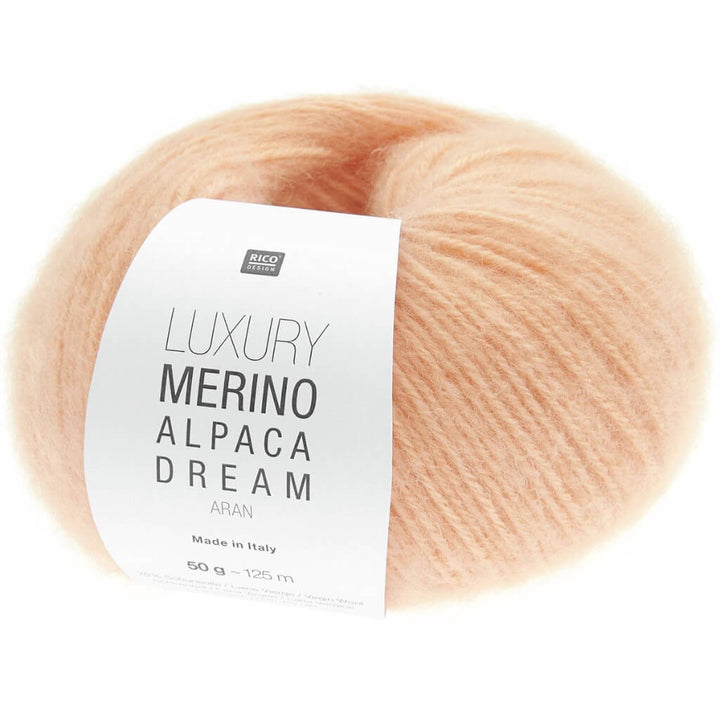Rico Design 002 - Apricot Rico Design Luxury Merino Alpaca Dream aran Lieblingsgarn