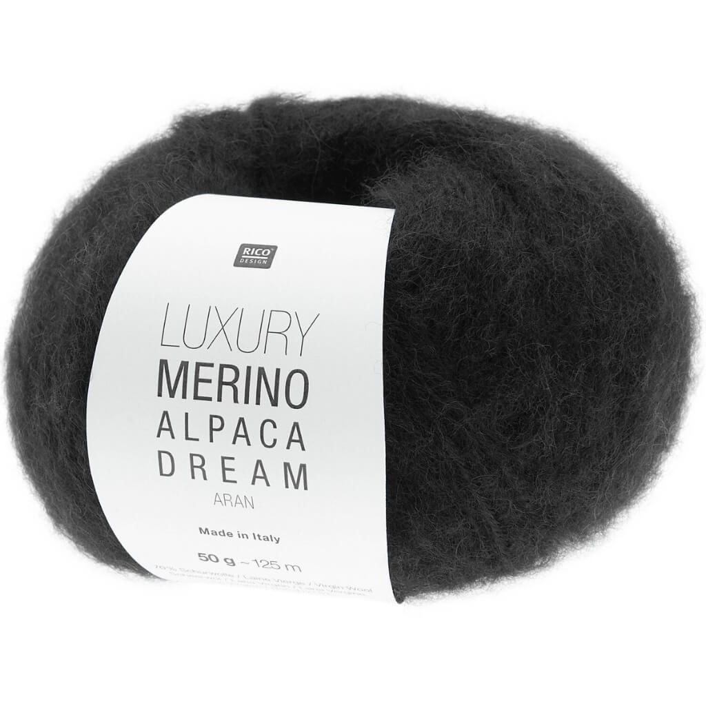 Rico Design 007 - Schwarz Rico Design Luxury Merino Alpaca Dream aran Lieblingsgarn
