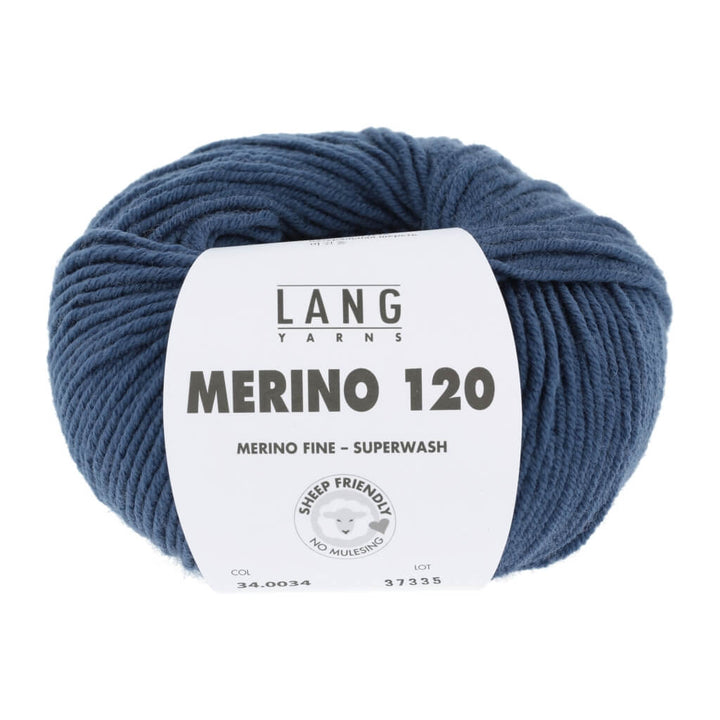 Lang Yarns 34.0034 - Jeans Lang Yarns Merino 120 - 50g Lieblingsgarn