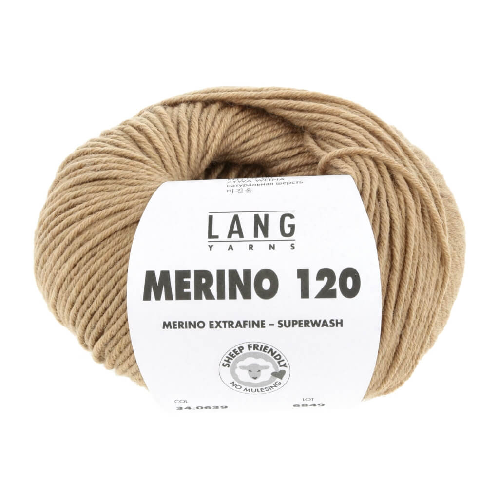Lang Yarns 639 - Camel Mélange Lang Yarns Merino 120 - 50g Lieblingsgarn