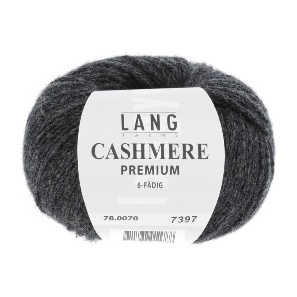 Lang Yarns 78.0070 - Anthrazit Mélange Lang Yarns Cashmere Premium - 25g Lieblingsgarn