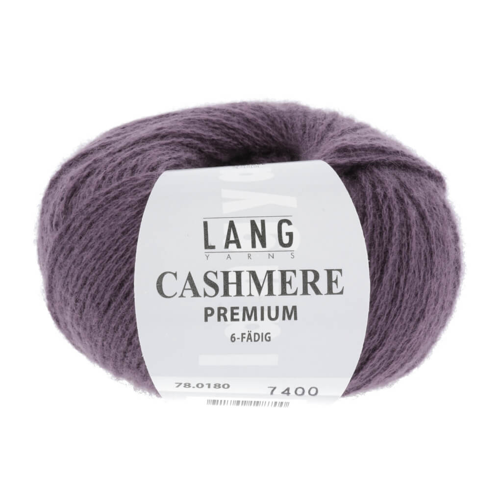 Lang Yarns 78.0180 - Aubergine Mélange Lang Yarns Cashmere Premium - 25g Lieblingsgarn