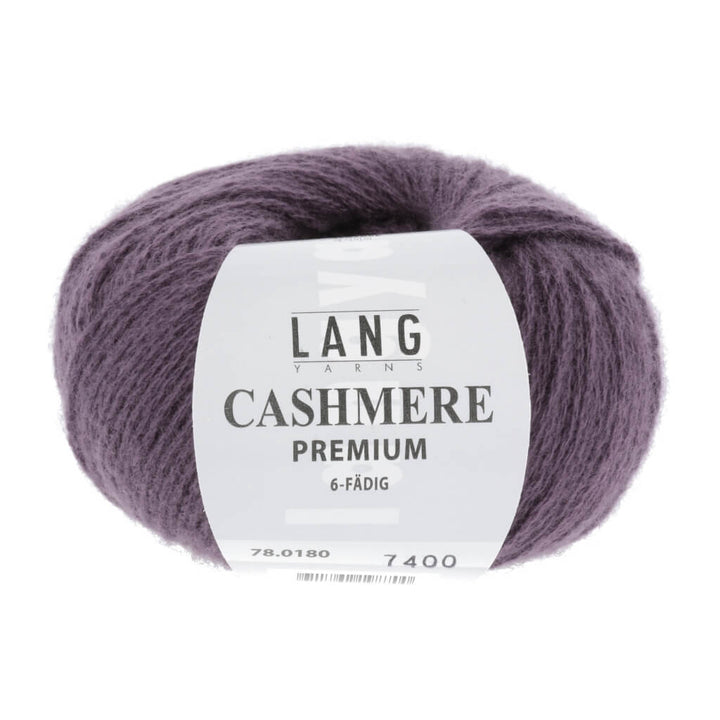 Lang Yarns 78.0180 - Aubergine Mélange Lang Yarns Cashmere Premium - 25g Lieblingsgarn