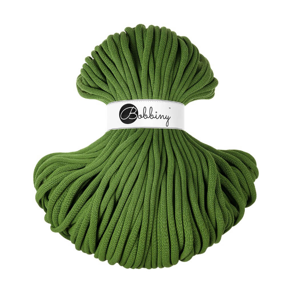 Bobbiny Moss Green Bobbiny 9mm Jumbo Kordel Lieblingsgarn