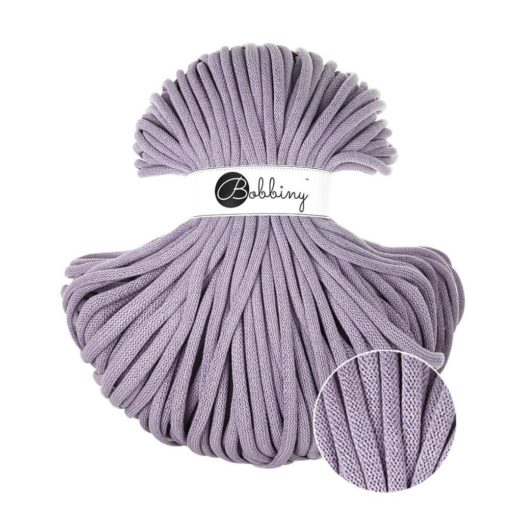 Bobbiny Unicolor Lavender Bobbiny 9mm Jumbo Kordel Lieblingsgarn