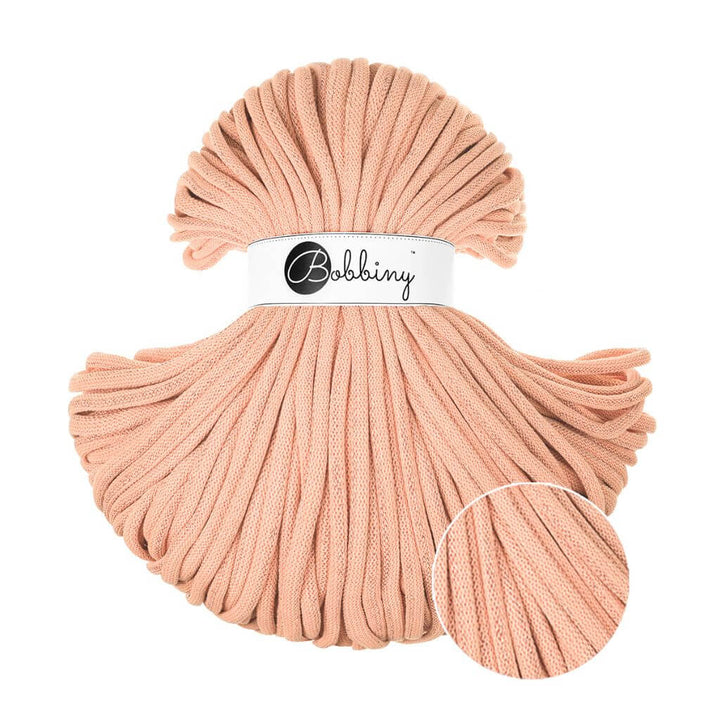 Bobbiny Unicolor Peach Fuzz Bobbiny 9mm Jumbo Kordel Lieblingsgarn