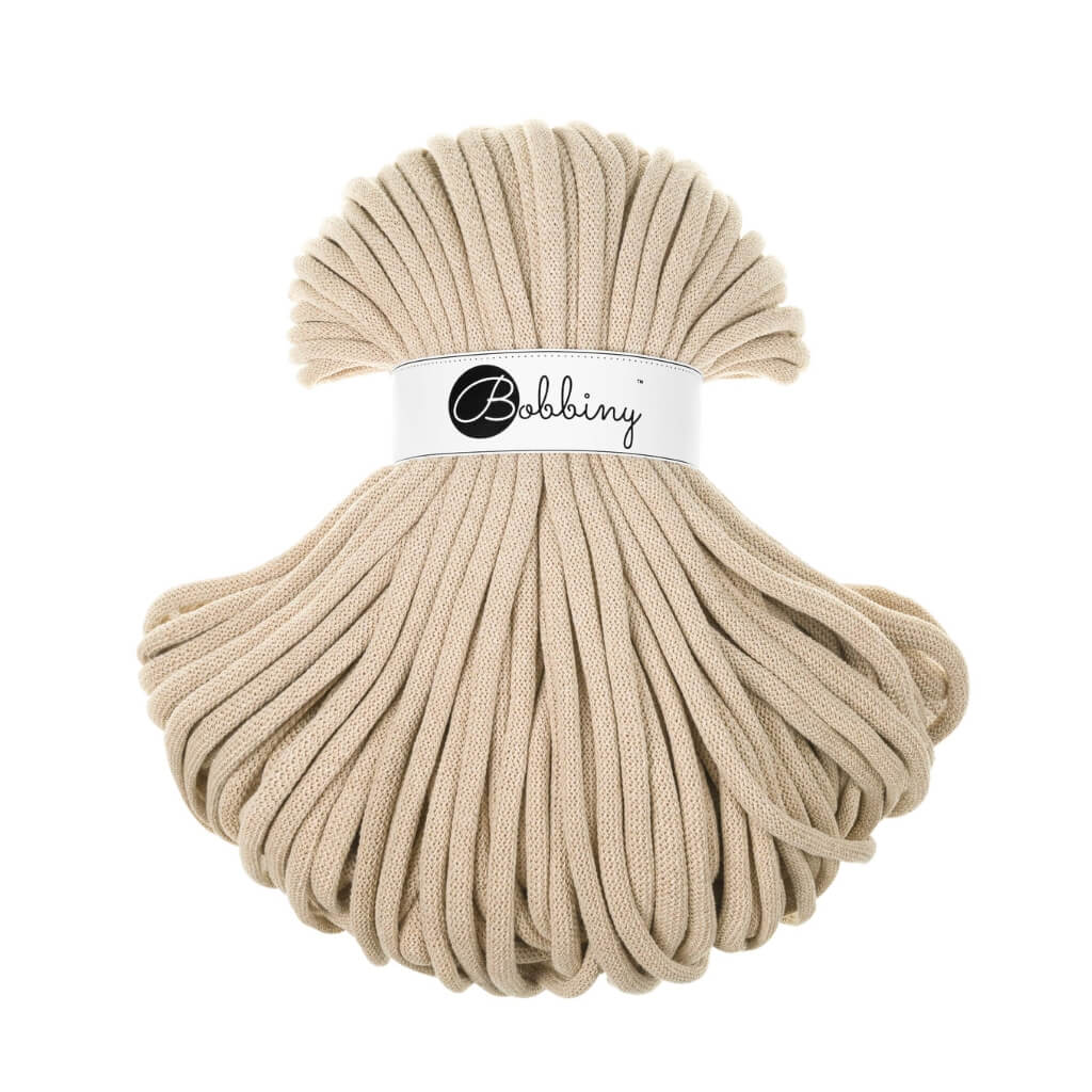 Bobbiny Warm Beige Bobbiny 9mm Jumbo Kordel Lieblingsgarn