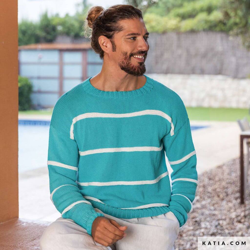 Katia Gestrickter Pullover Herren Katia Herrenpullover Mit