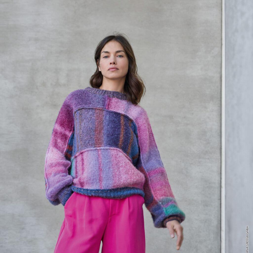 Bunter Pullover Strickanleitung von Lana Grossa