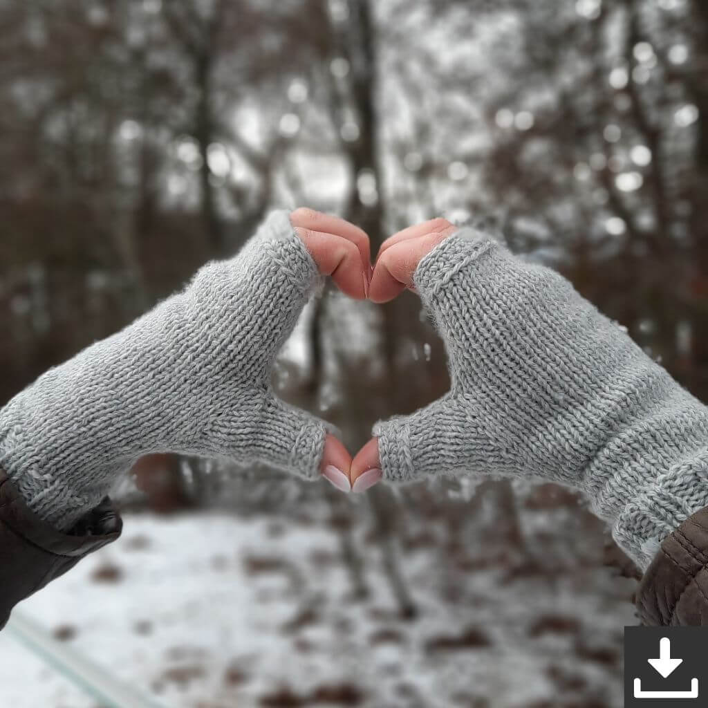 nadeln in handschuhen Leni Workers Mitts Strickanleitung von Nadelmelodie