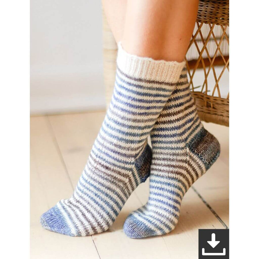 Drops Nicely Nautical Socks Strickanleitung - Drops Design (PDF) Lieblingsgarn