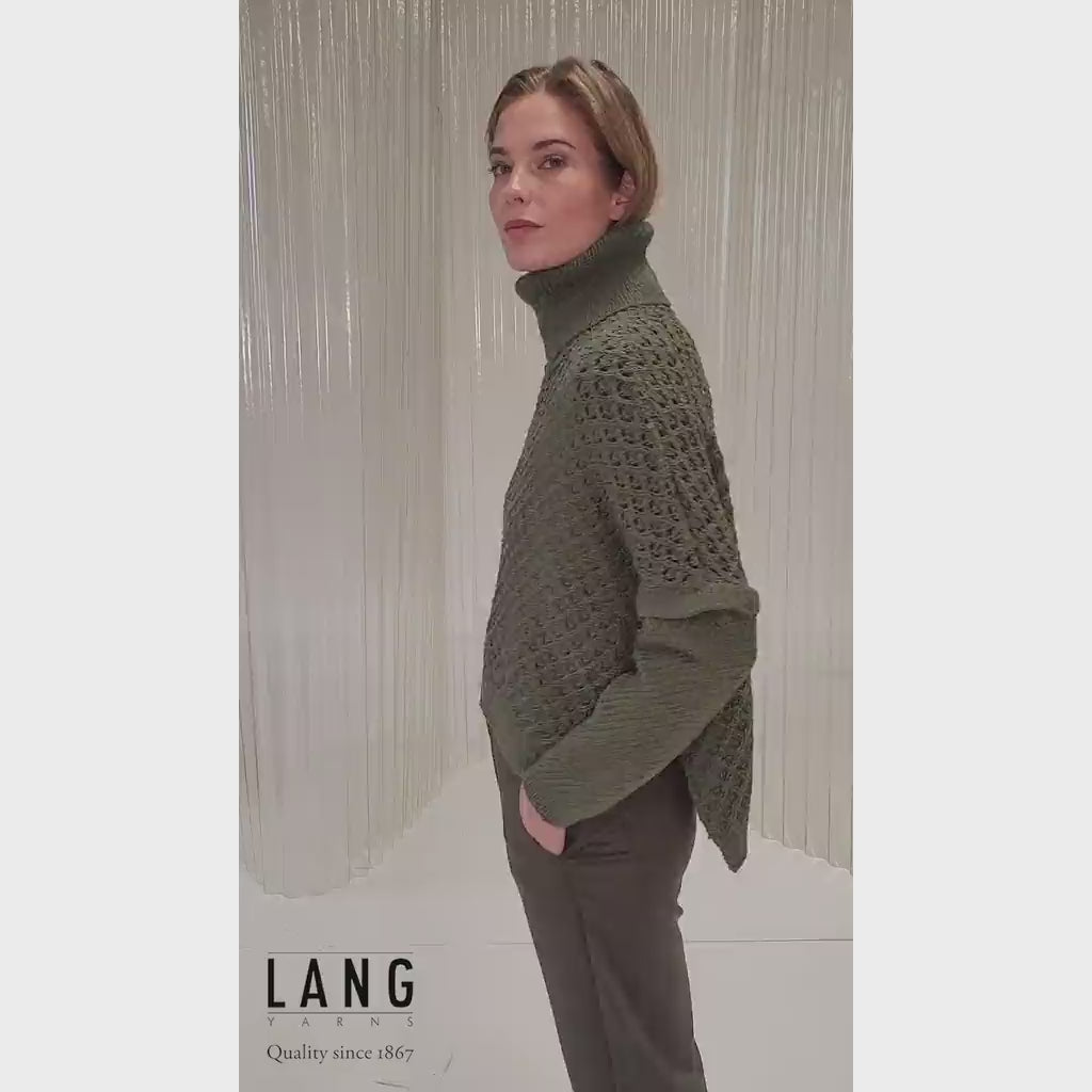 Rollkragenpullover für Damen Strickanleitung - Lang Yarns (PDF)