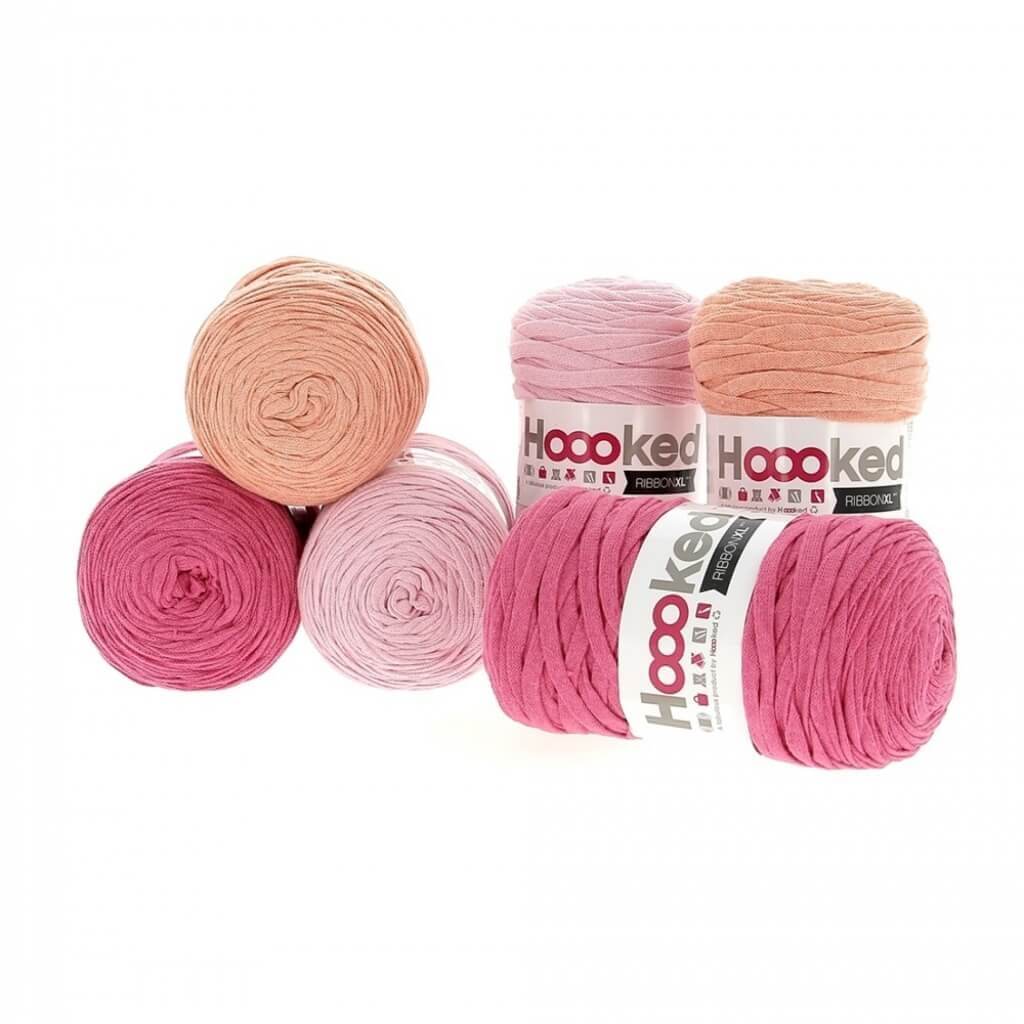 Hoooked Think Pink Hoooked Set aus 6 Rollen RibbonXL Lieblingsgarn