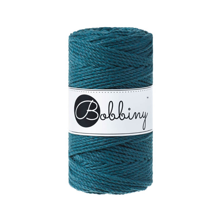 Bobbiny Makramee Garn 3mm gedreht Peacock Blue Lieblingsgarn