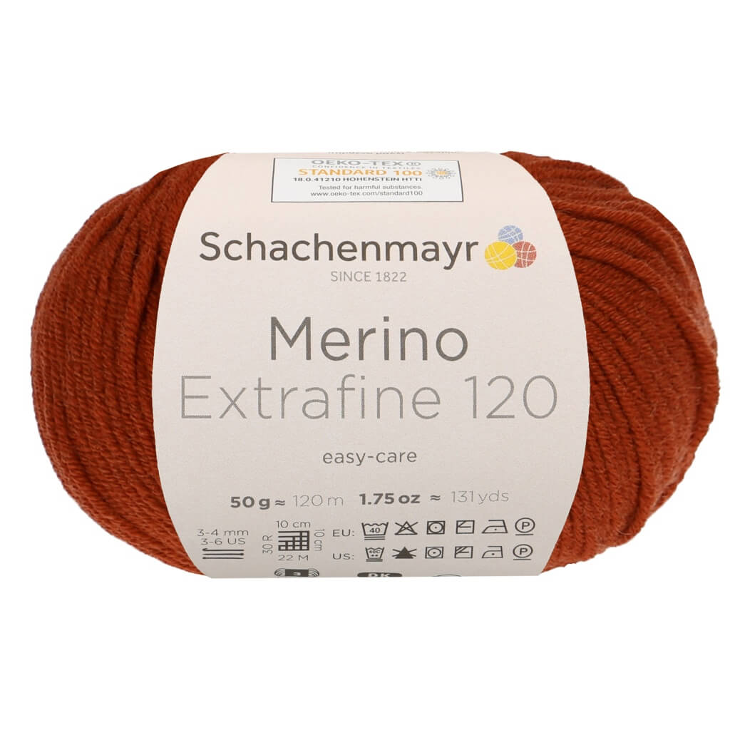Schachenmayr Merino Extrafine 120 - Merinogarn 115 - Ziegel Lieblingsgarn