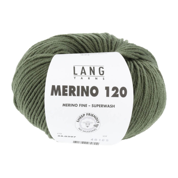 Lang Yarns Merino 120 - 50g 34.0397 - Krokodilgrün Lieblingsgarn
