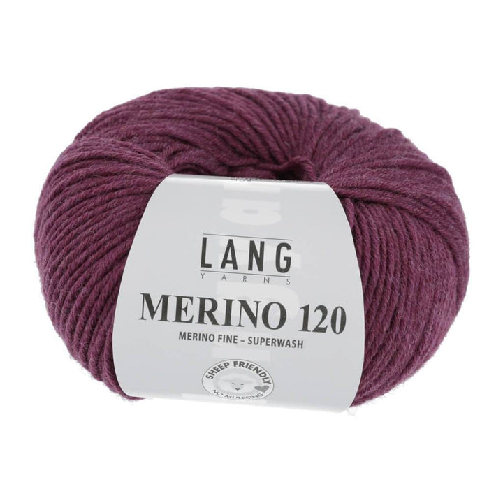 Lang Yarns Merino 120 - 50g 34.0566 - Zyklame Mélange Lieblingsgarn