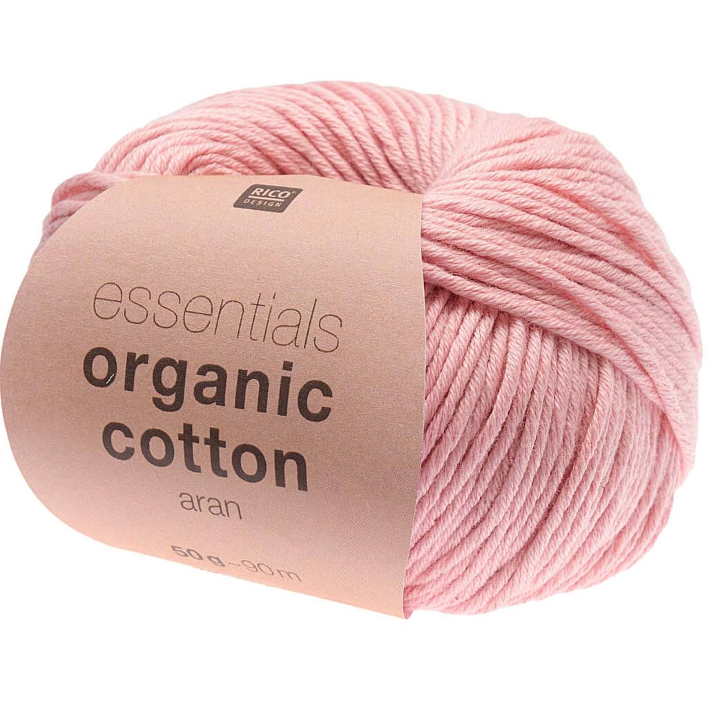 Rico Design Essentials Organic Cotton Aran 50g 006 - Rosa Lieblingsgarn