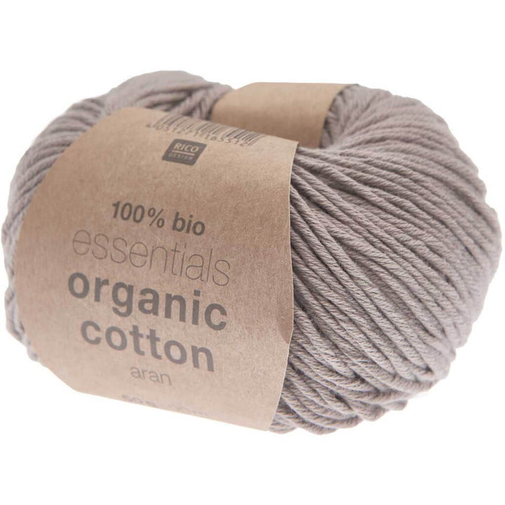Rico Design Essentials Organic Cotton Aran 50g 025 - Taupe Lieblingsgarn