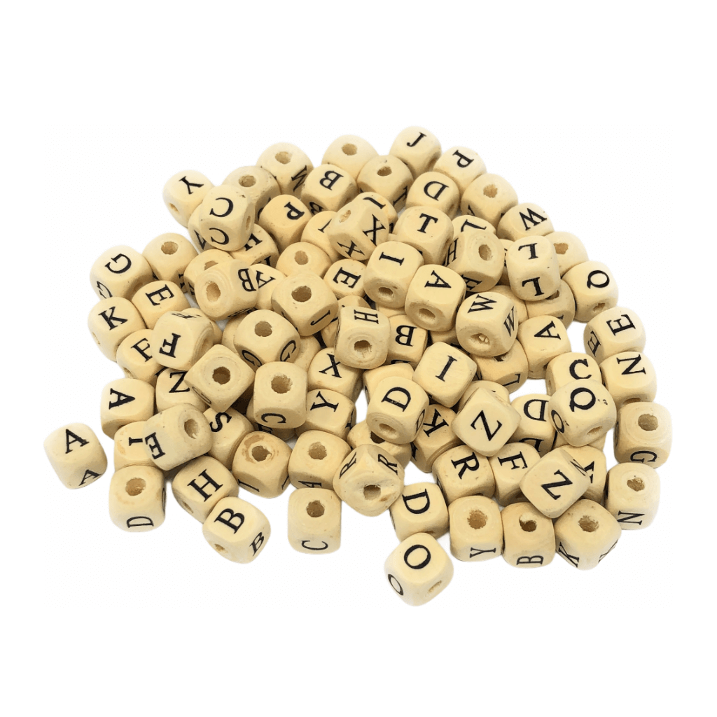 EFCO Holzperlen 6 Mm, 110 Stück, Naturbelassen – Perfekt Zum Basteln Von Schnullerketten & Deko