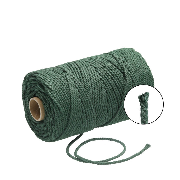 Filani Lieblingsgarn - Makramee Garn 3 mm x 120 m gedreht Pine Green Lieblingsgarn