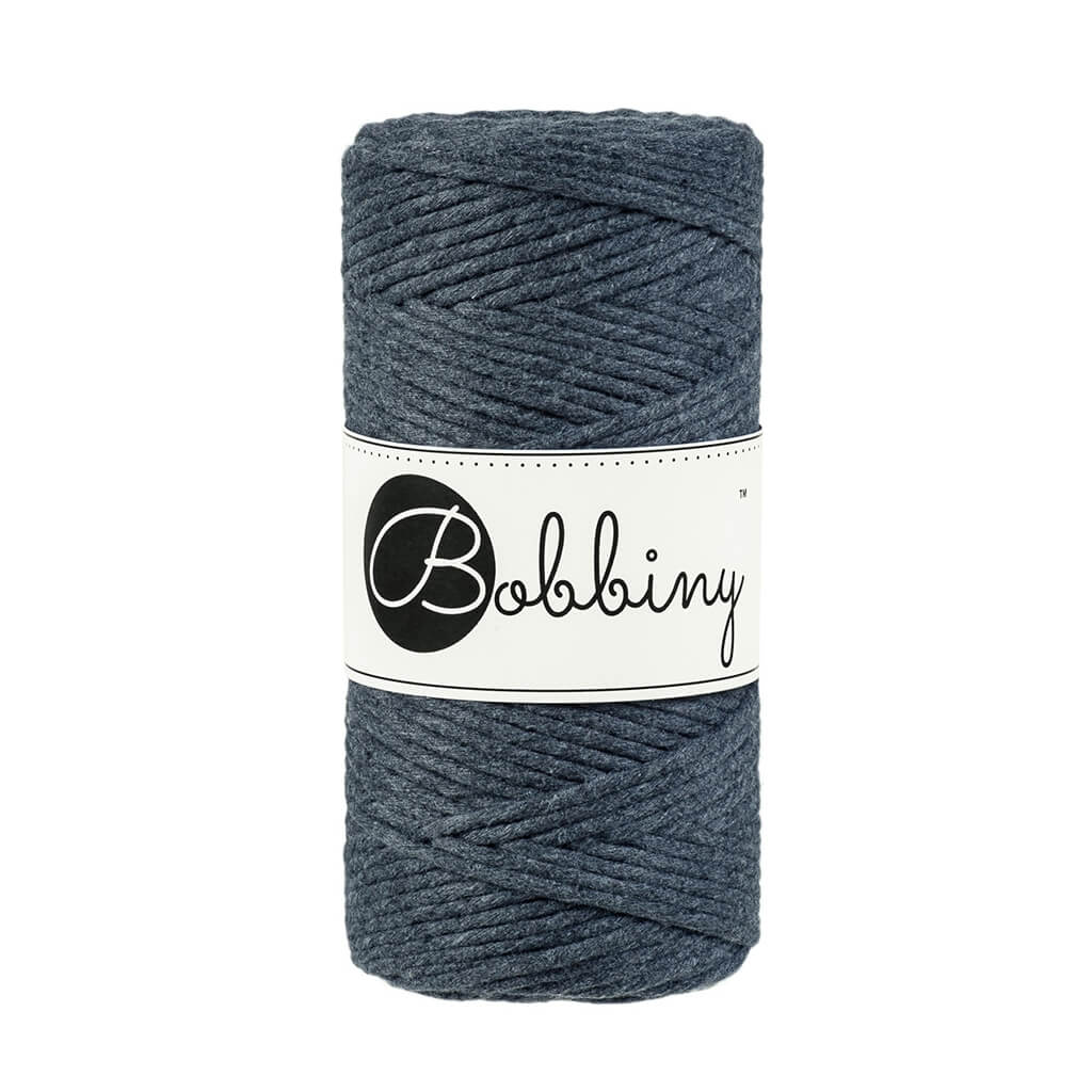 Bobbiny Makramee Garn 3mm Charcoal Lieblingsgarn