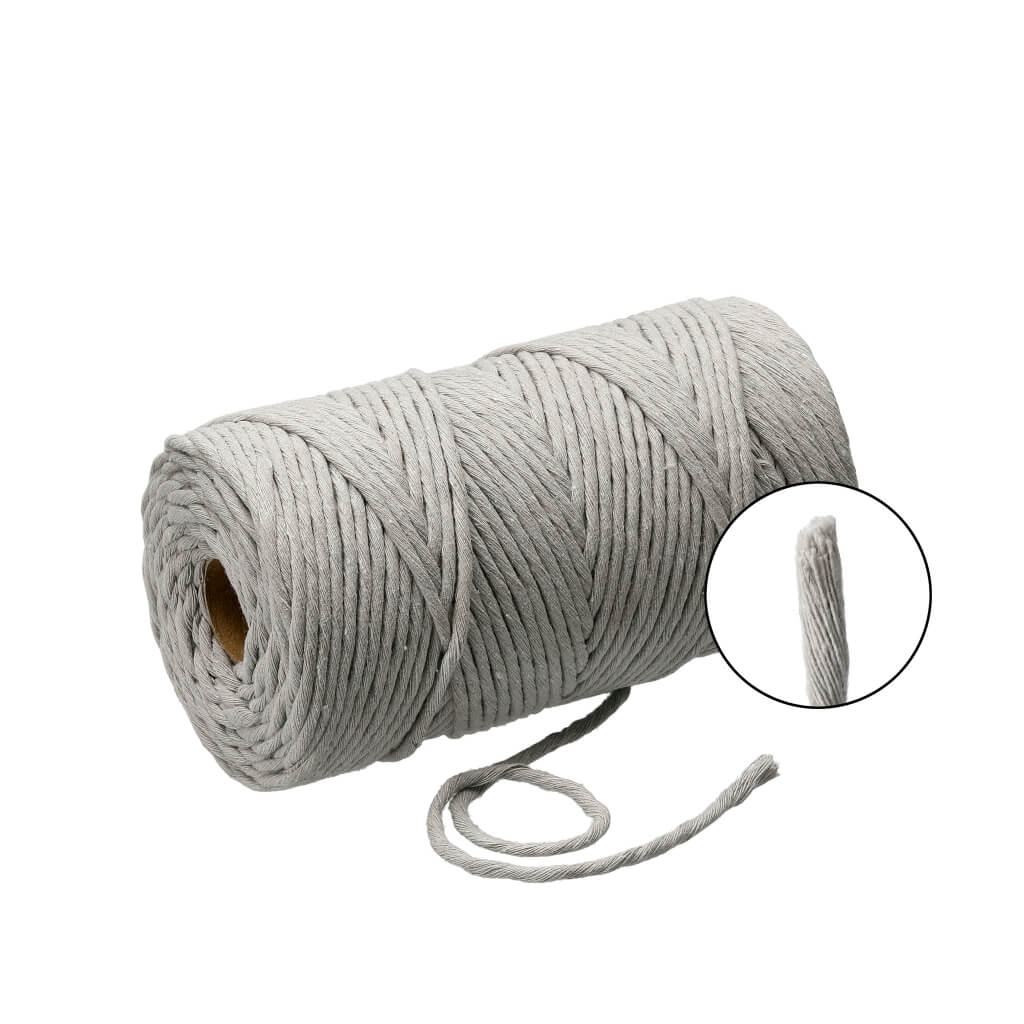 Filani Lieblingsgarn - Makramee Garn 3 mm x 130 m Light Grey Lieblingsgarn