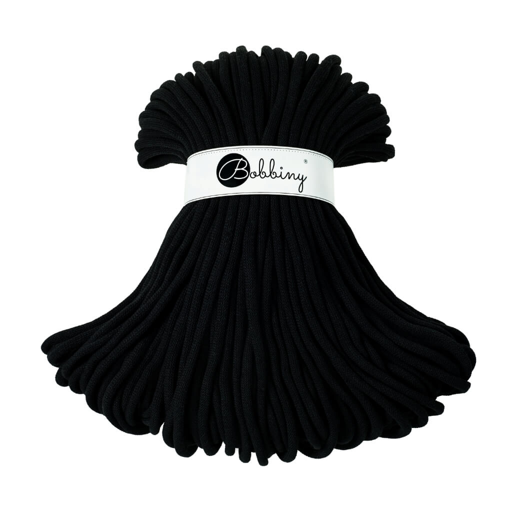 Bobbiny 9mm Jumbo Kordel Black Lieblingsgarn