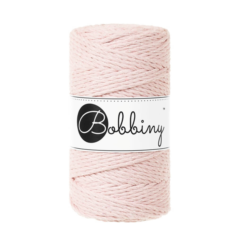 Bobbiny Makramee Garn 3mm gedreht Glossy Pastel Pink Lieblingsgarn