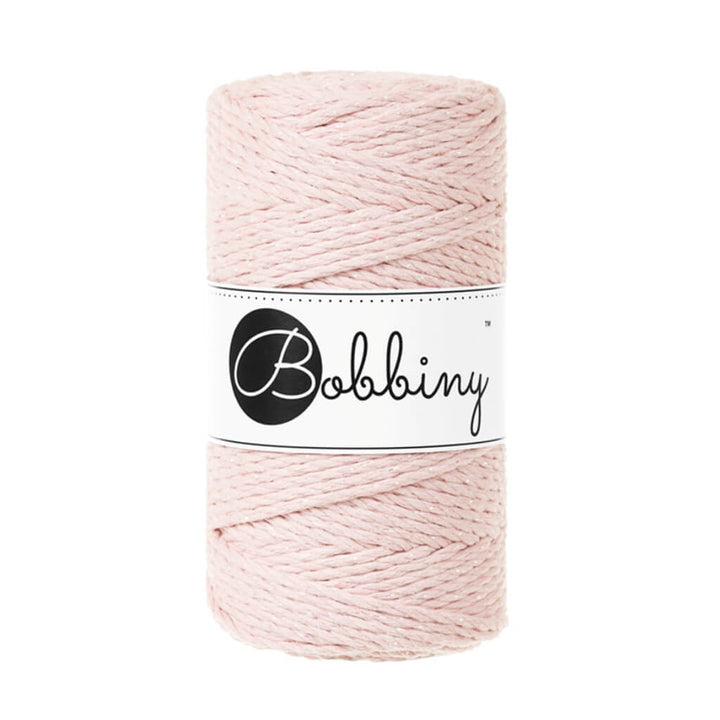 Bobbiny Makramee Garn 3mm gedreht Glossy Pastel Pink Lieblingsgarn