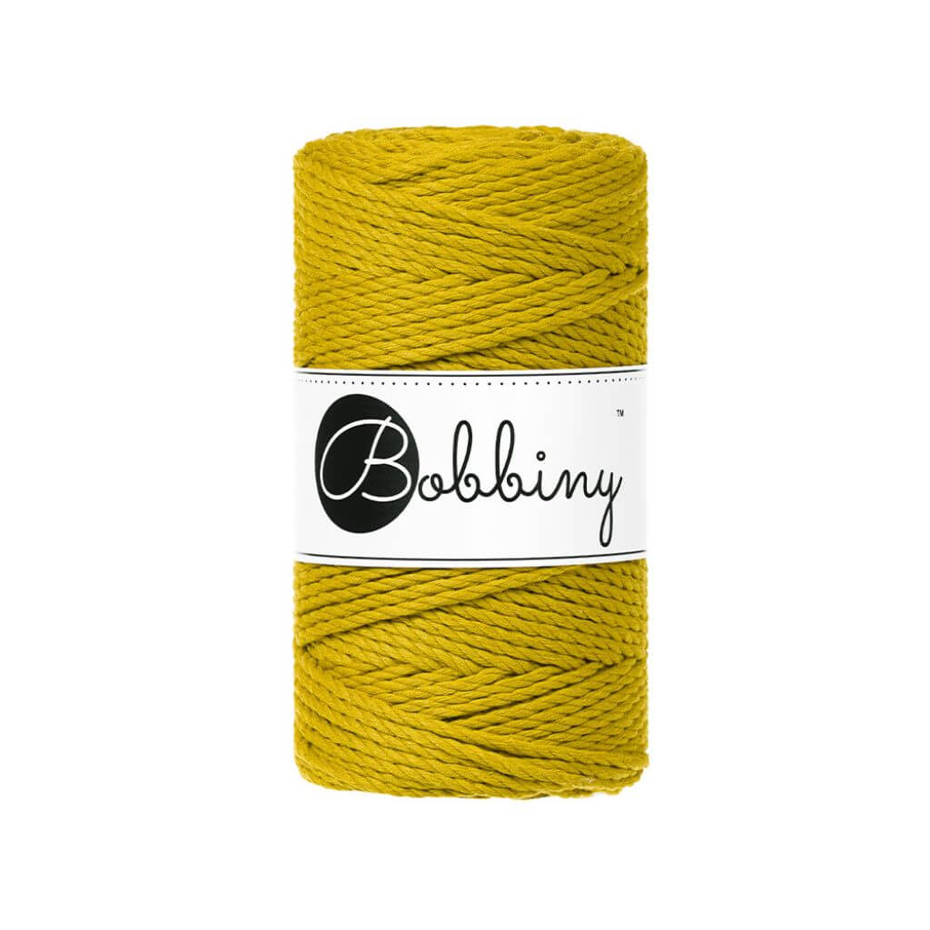 Bobbiny Makramee Garn 3mm gedreht Spicy Yellow Lieblingsgarn