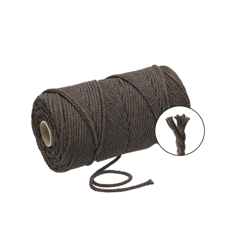 Filani Lieblingsgarn - Makramee Garn 3 mm x 120 m gedreht Espresso Lieblingsgarn