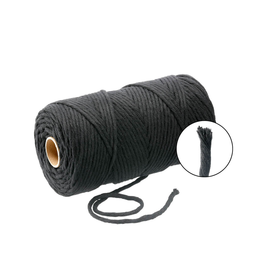 Filani Lieblingsgarn - Makramee Garn 3 mm x 130 m Black Lieblingsgarn