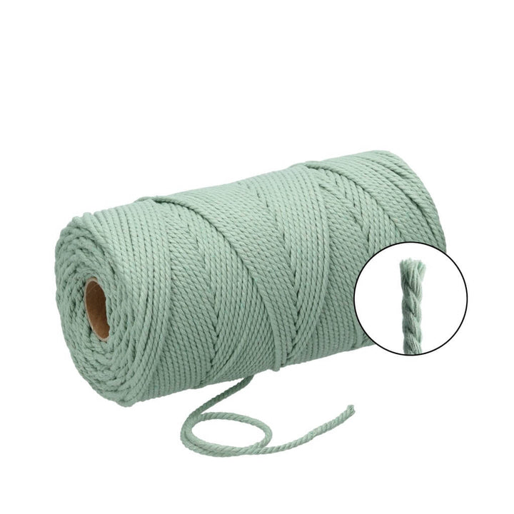 Filani Lieblingsgarn - Makramee Garn 3 mm x 120 m gedreht Eucalyptus Lieblingsgarn