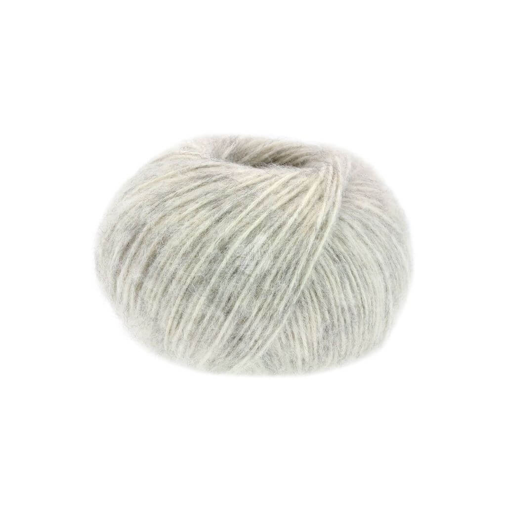 Lana Grossa Natural Alpaca Pelo 2 - Rohweiß/Zartgrau Lieblingsgarn