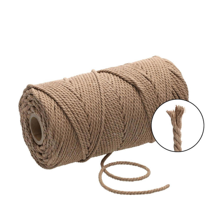 Filani Lieblingsgarn - Makramee Garn 3 mm x 120 m gedreht Cappuccino Lieblingsgarn