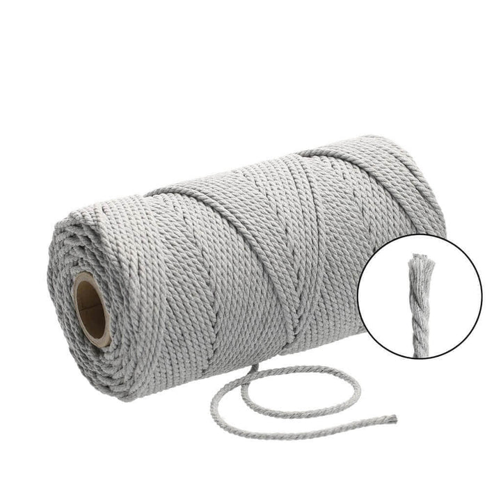 Filani Lieblingsgarn - Makramee Garn 3 mm x 120 m gedreht Light Grey Lieblingsgarn