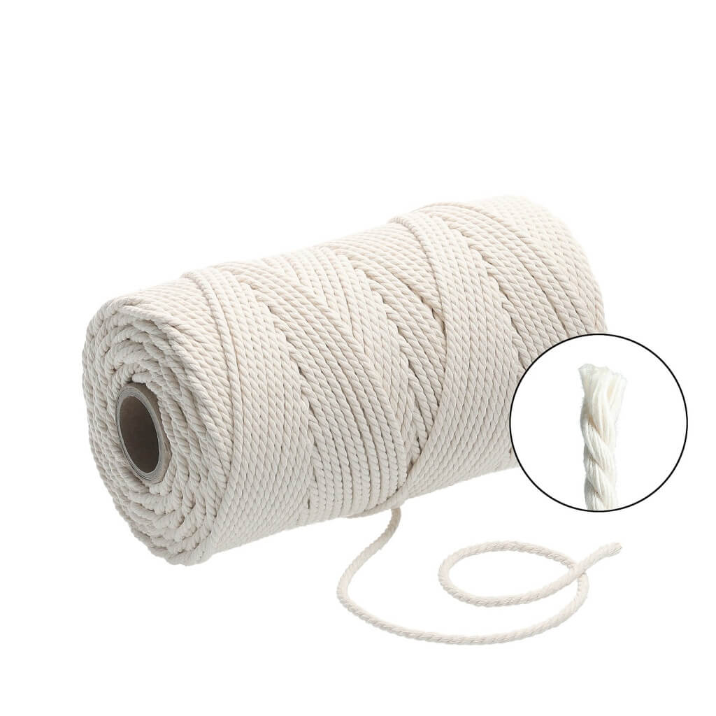 Filani Lieblingsgarn - Makramee Garn 3 mm x 120 m gedreht Nature Lieblingsgarn