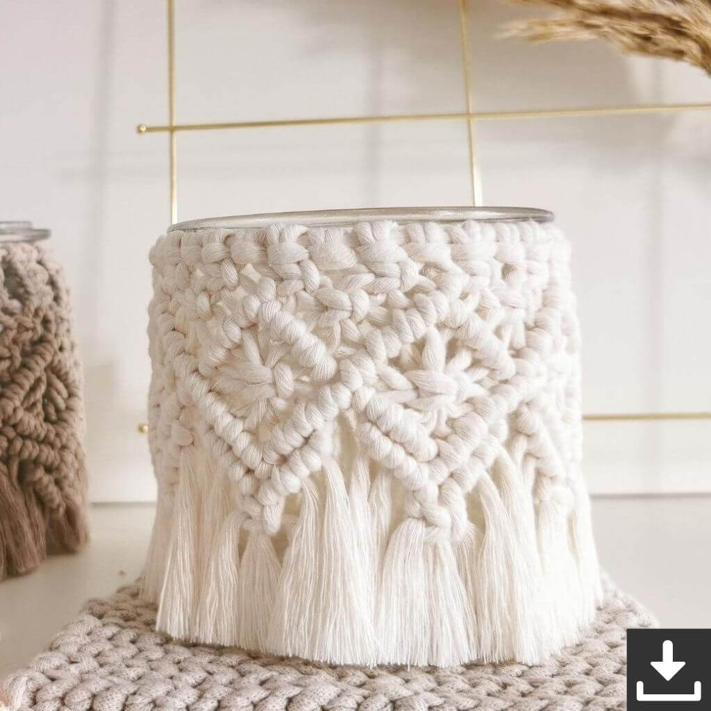 Makramee Teelicht - Makramee Aneitung (PDF) Lieblingsgarn