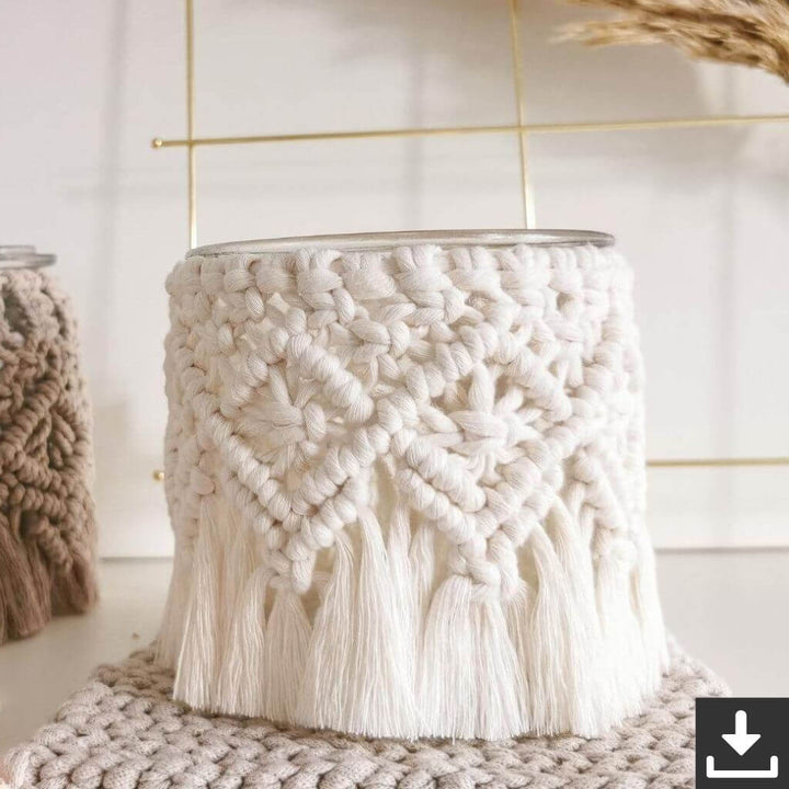 Makramee Teelicht - Makramee Aneitung (PDF) Lieblingsgarn