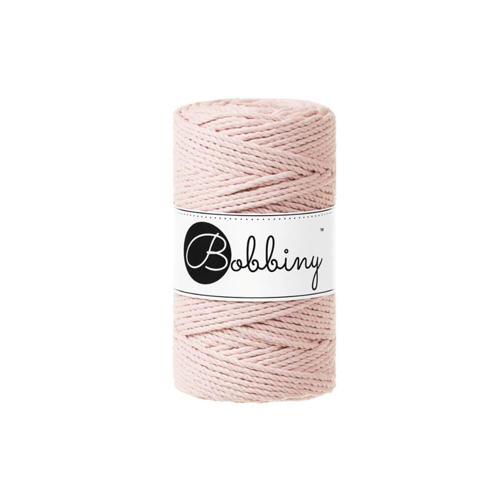 Bobbiny Makramee Garn 3mm gedreht Pastel Pink Lieblingsgarn