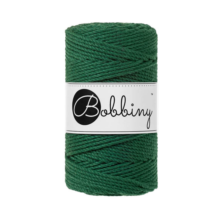 Bobbiny Makramee Garn 3mm gedreht Pine Green Lieblingsgarn