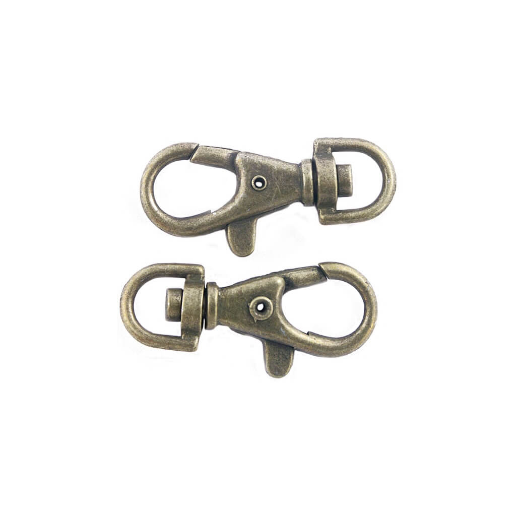 2 Stk. Karabinerhaken - Gold Antique Lieblingsgarn