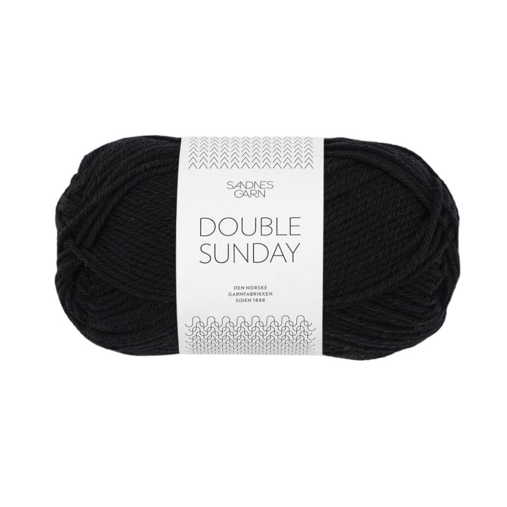 Sandnes Garn Double Sunday - 50g 1099 - Svart Lieblingsgarn