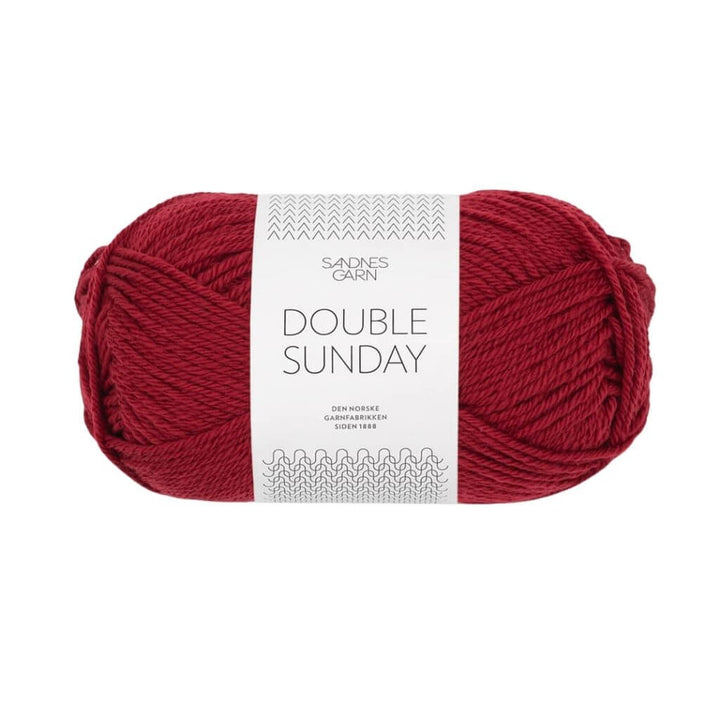 Sandnes Garn Double Sunday - 50g 4236 - Dyp Rød Lieblingsgarn