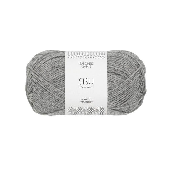 Sandnes Garn Sisu 50 g - Sockenwolle Superwash 1042 - Gråmelert Lieblingsgarn