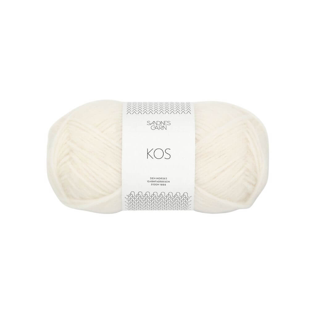 Sandnes Garn Kos - 50g 1012 - Hvit Lieblingsgarn