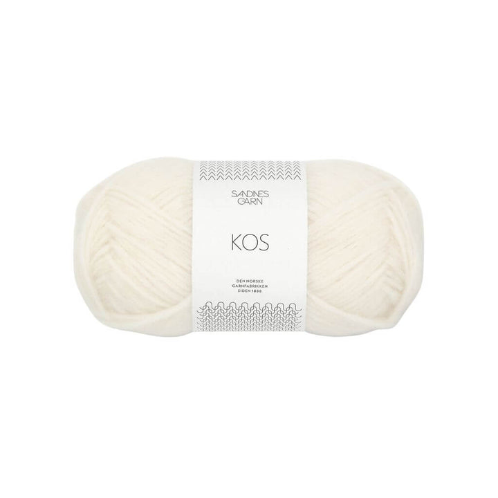 Sandnes Garn Kos - 50g 1012 - Hvit Lieblingsgarn