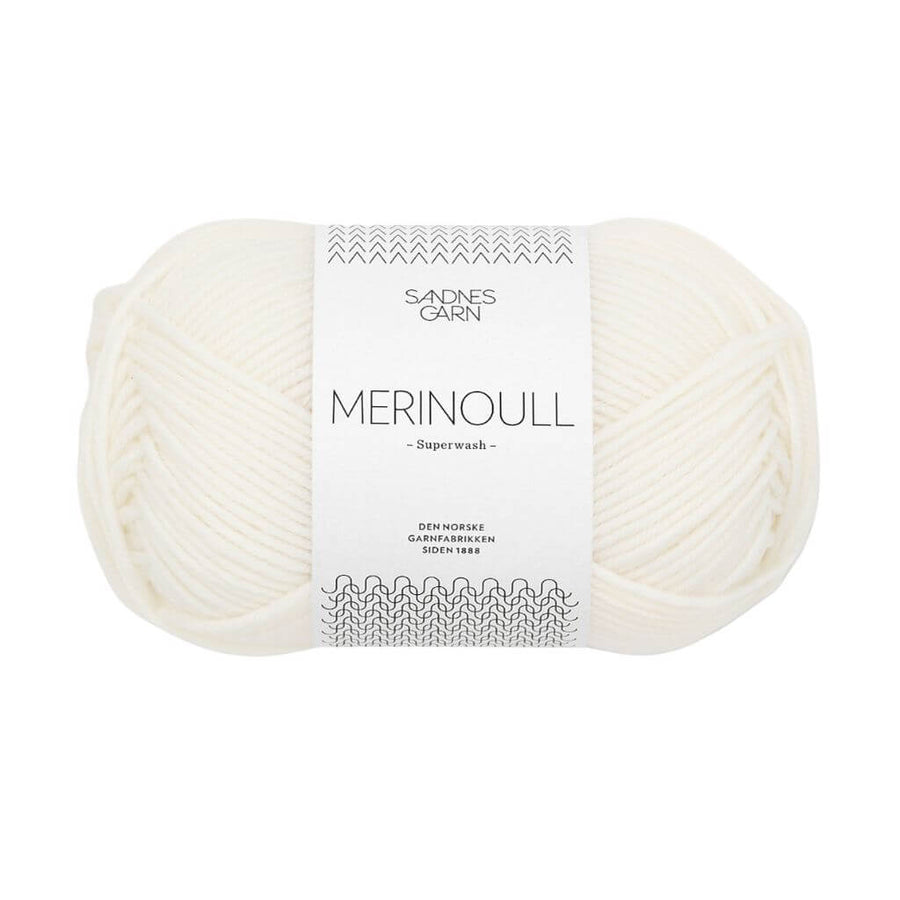 Sandnes Garn Merinoull - 50g 1001 - Optisk Hvit Lieblingsgarn